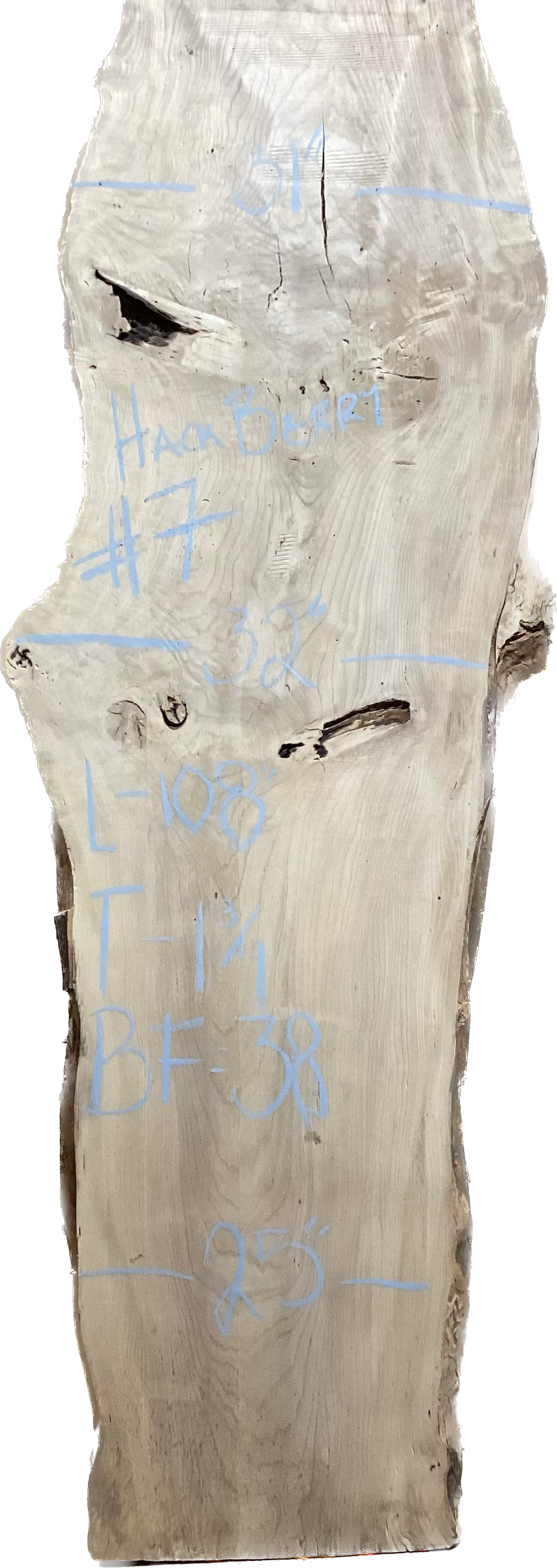 Hackberry 8/4 Slabs