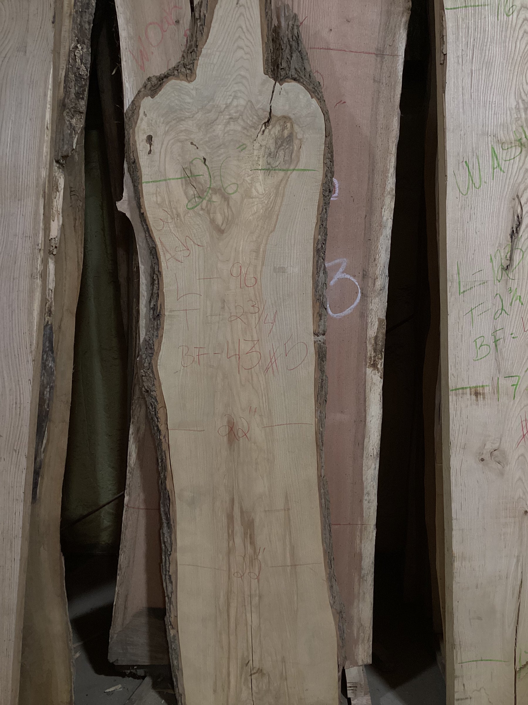 White Ash Slabs