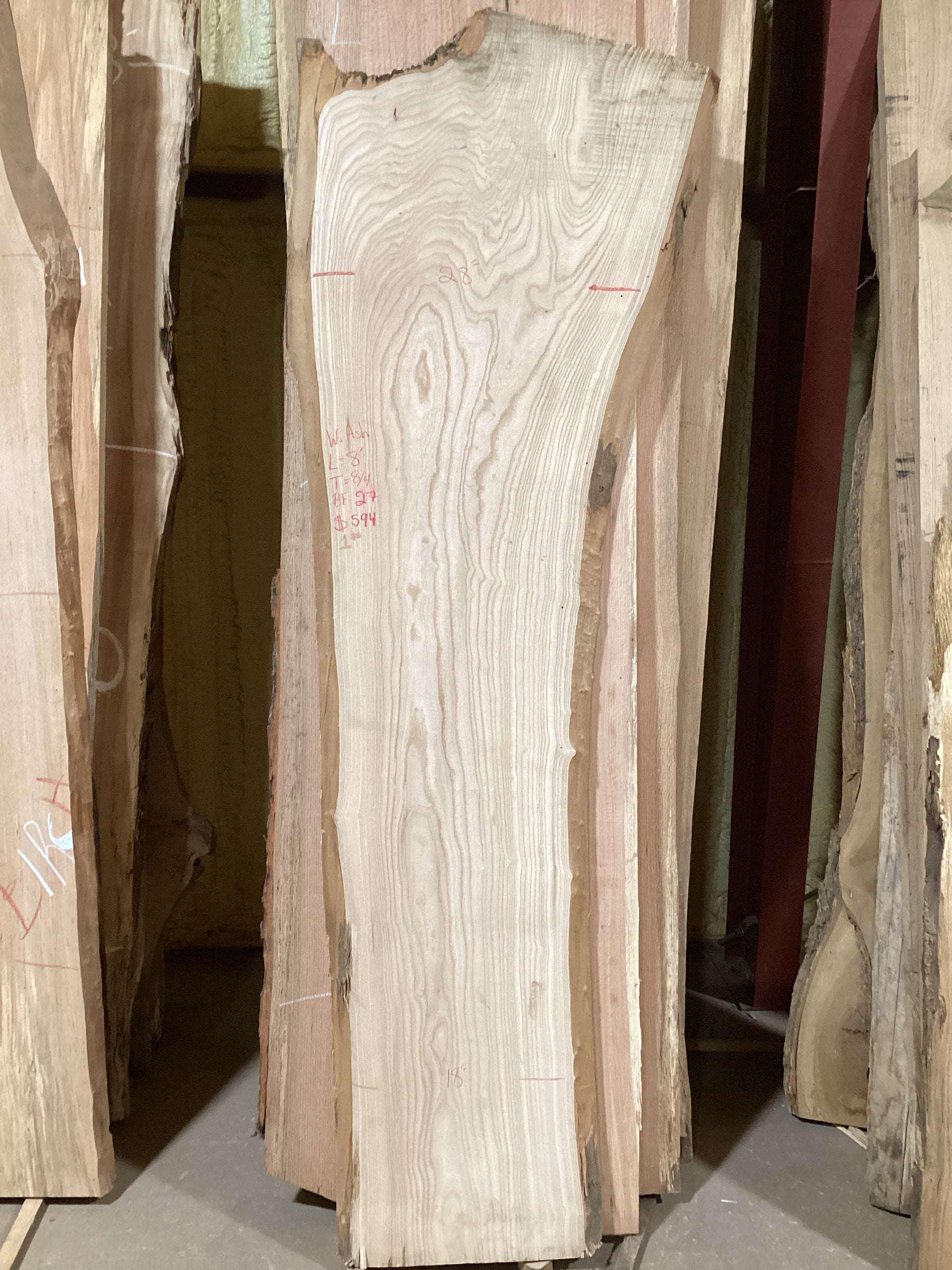 White Ash Slabs