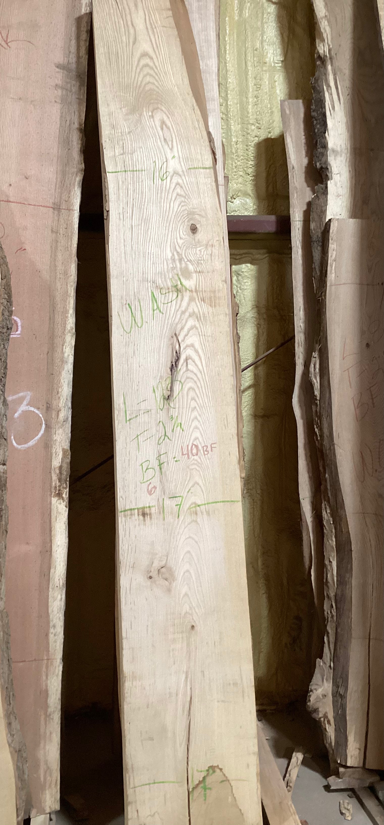 White Ash Slabs