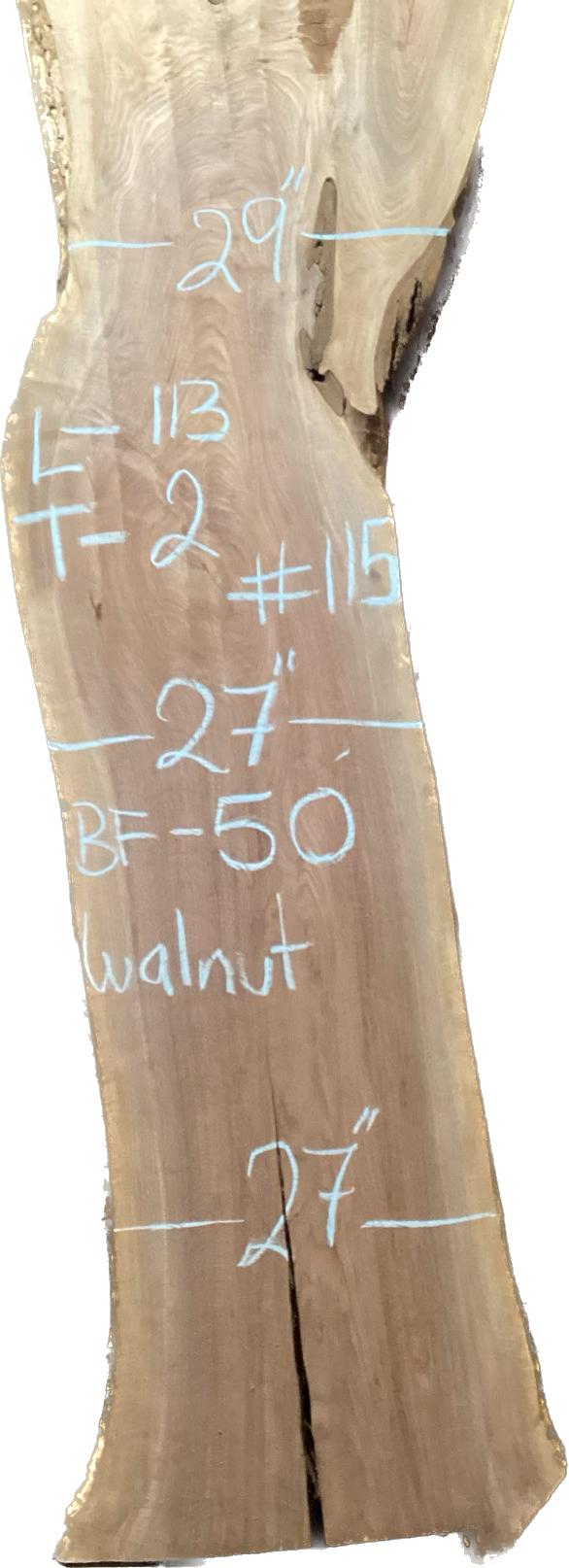 Walnut Slabs 8/4- 101-200