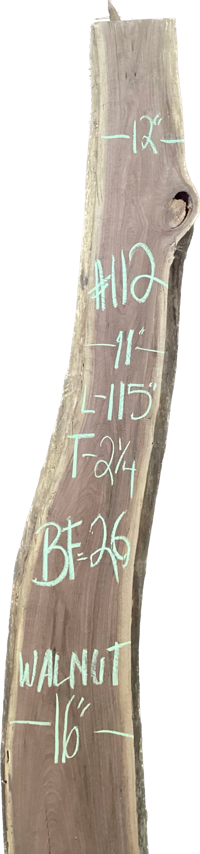 Walnut Slabs 8/4- 101-200