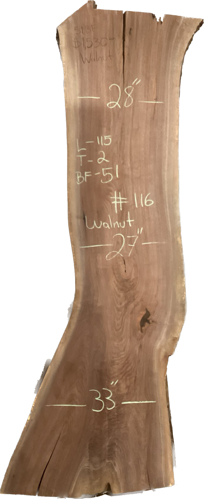 Walnut Slabs 8/4- 101-200