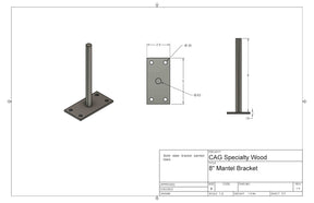 Floating Mantel & Shelf Brackets - 5, 6, & 8 Inch