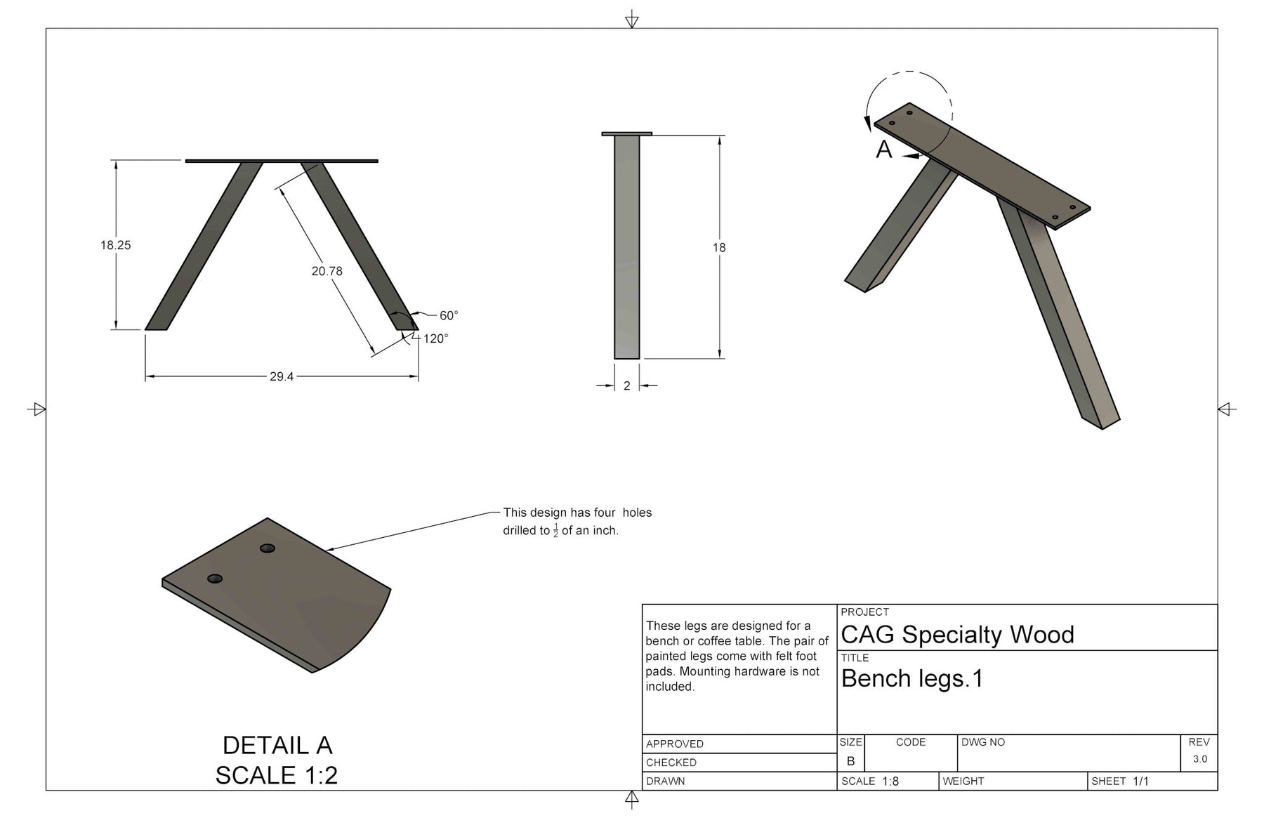 Premium Iron Table & Bench Legs – Handcrafted in the USA