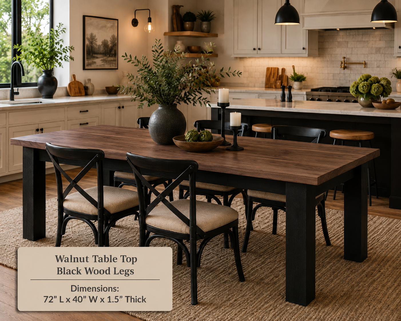 Custom Dining Room, Living Room or Kitchen Tables