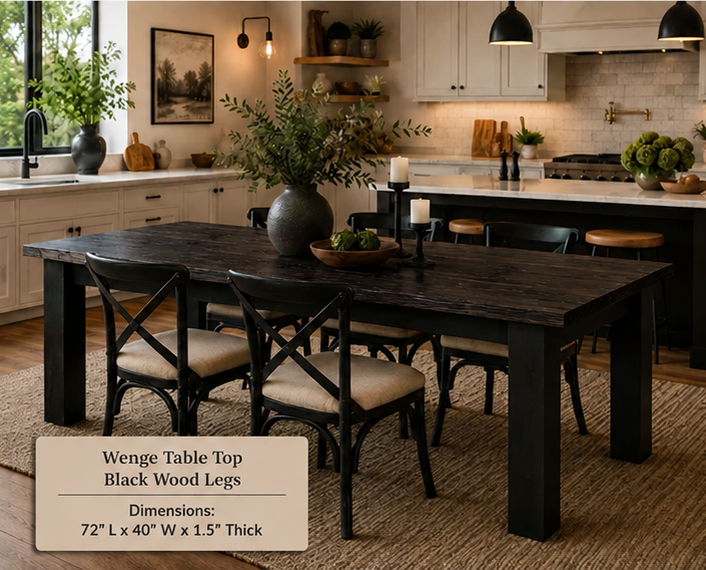 Custom Dining Room, Living Room or Kitchen Tables