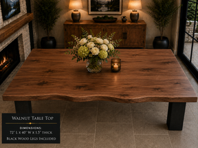 Custom Dining Room, Living Room or Kitchen Tables (Live Edge)