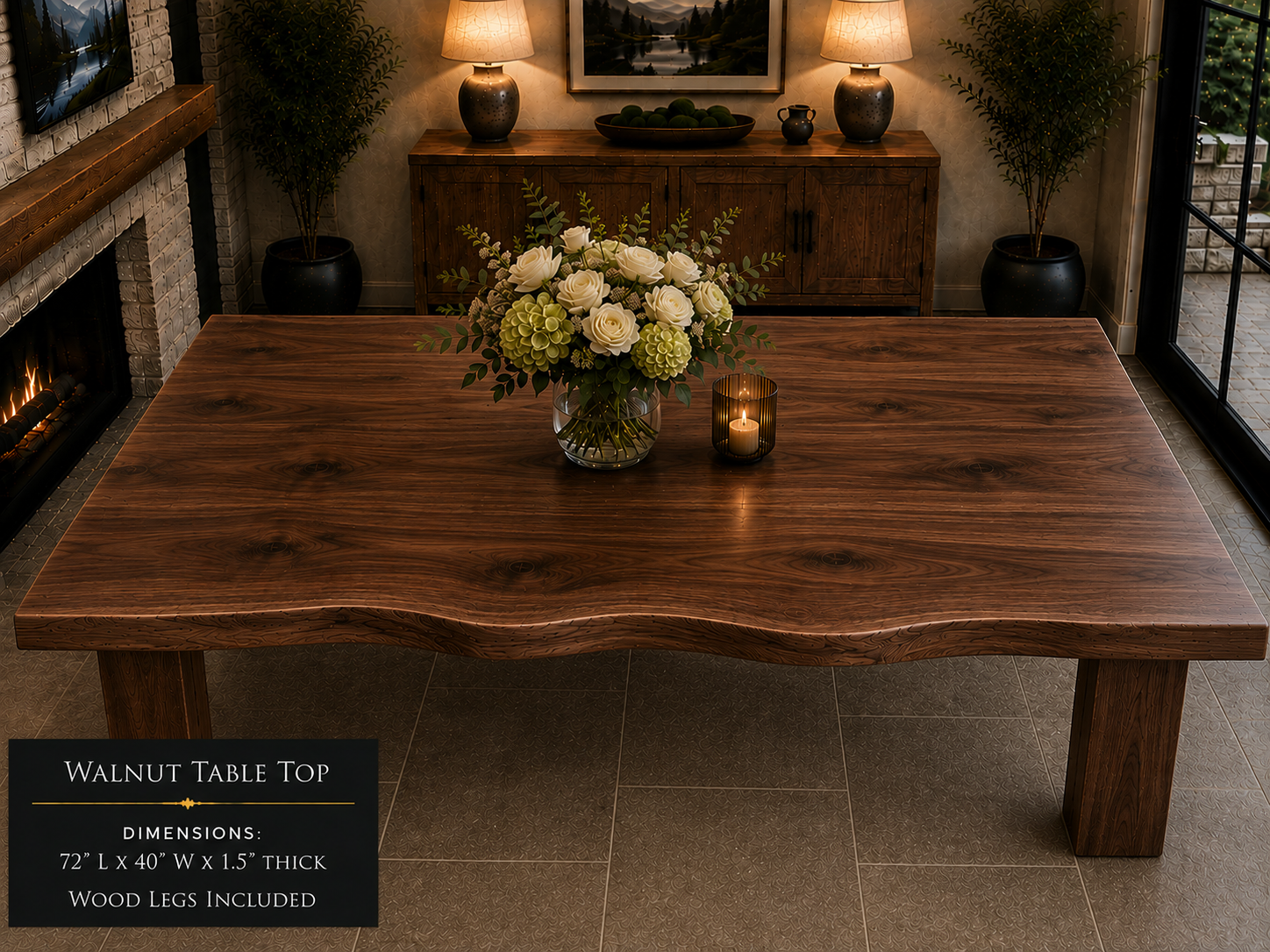 Custom Dining Room, Living Room or Kitchen Tables (Live Edge)