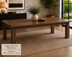 Custom Dining Room, Living Room or Kitchen Tables
