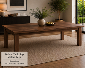 Custom Dining Room, Living Room or Kitchen Tables