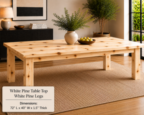 Custom Dining Room, Living Room or Kitchen Tables