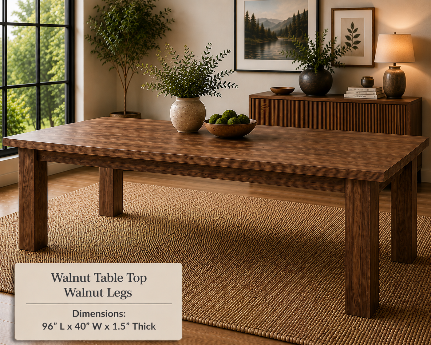 Custom Dining Room, Living Room or Kitchen Tables