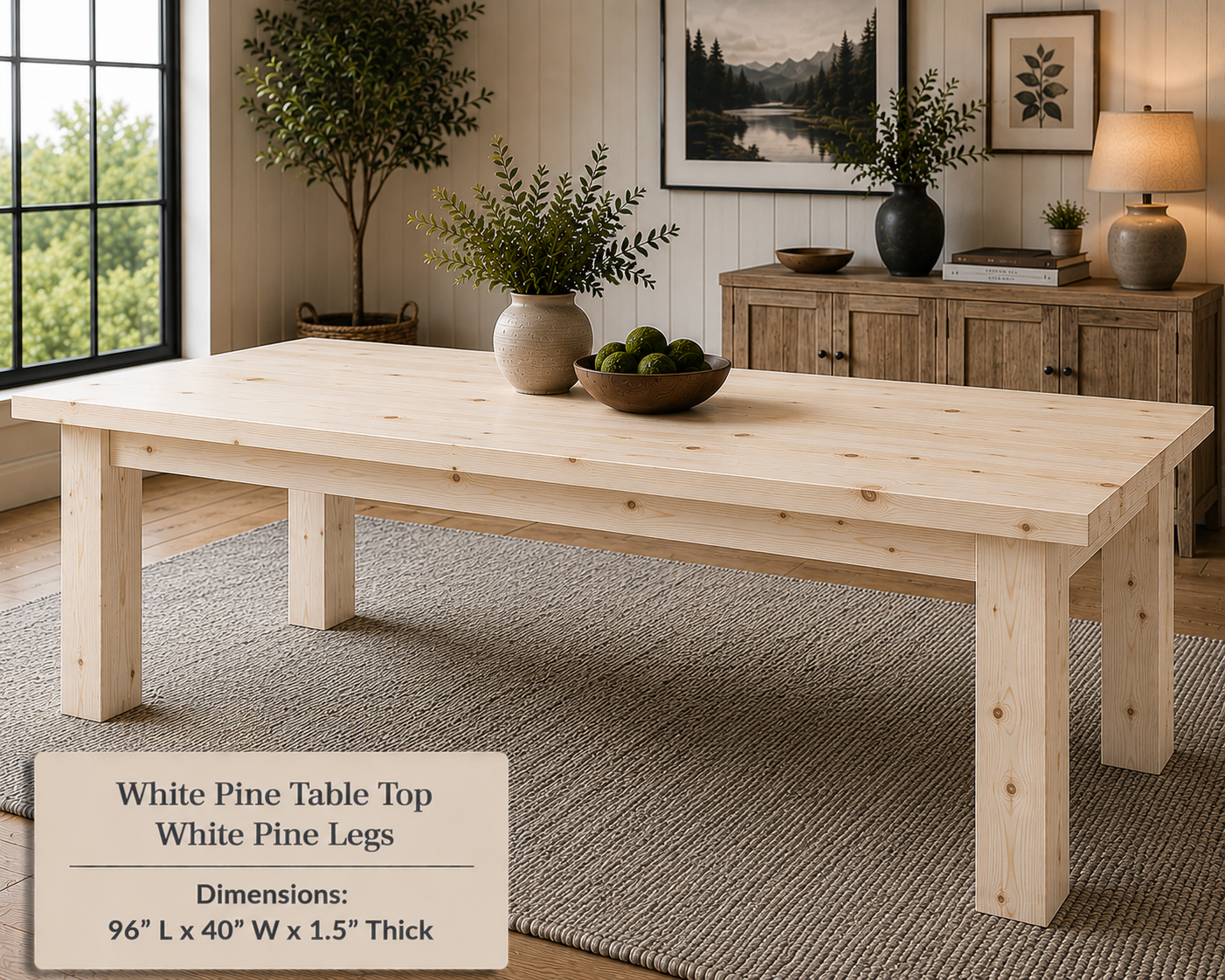 Custom Dining Room, Living Room or Kitchen Tables