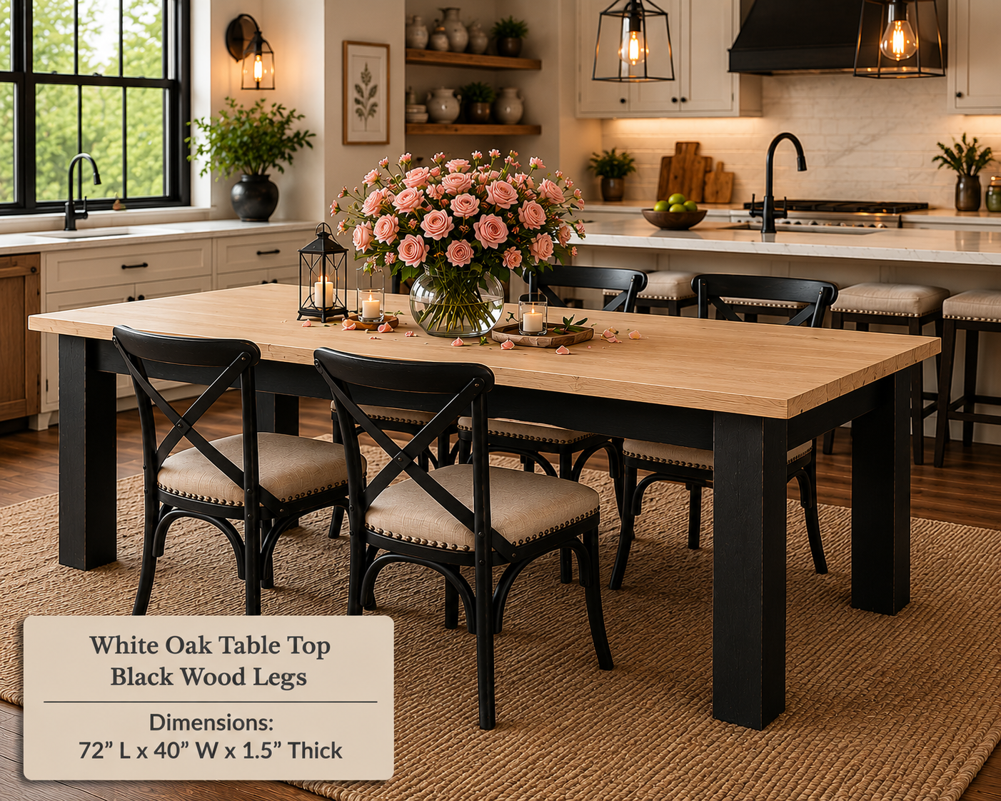 Custom Dining Room, Living Room or Kitchen Tables