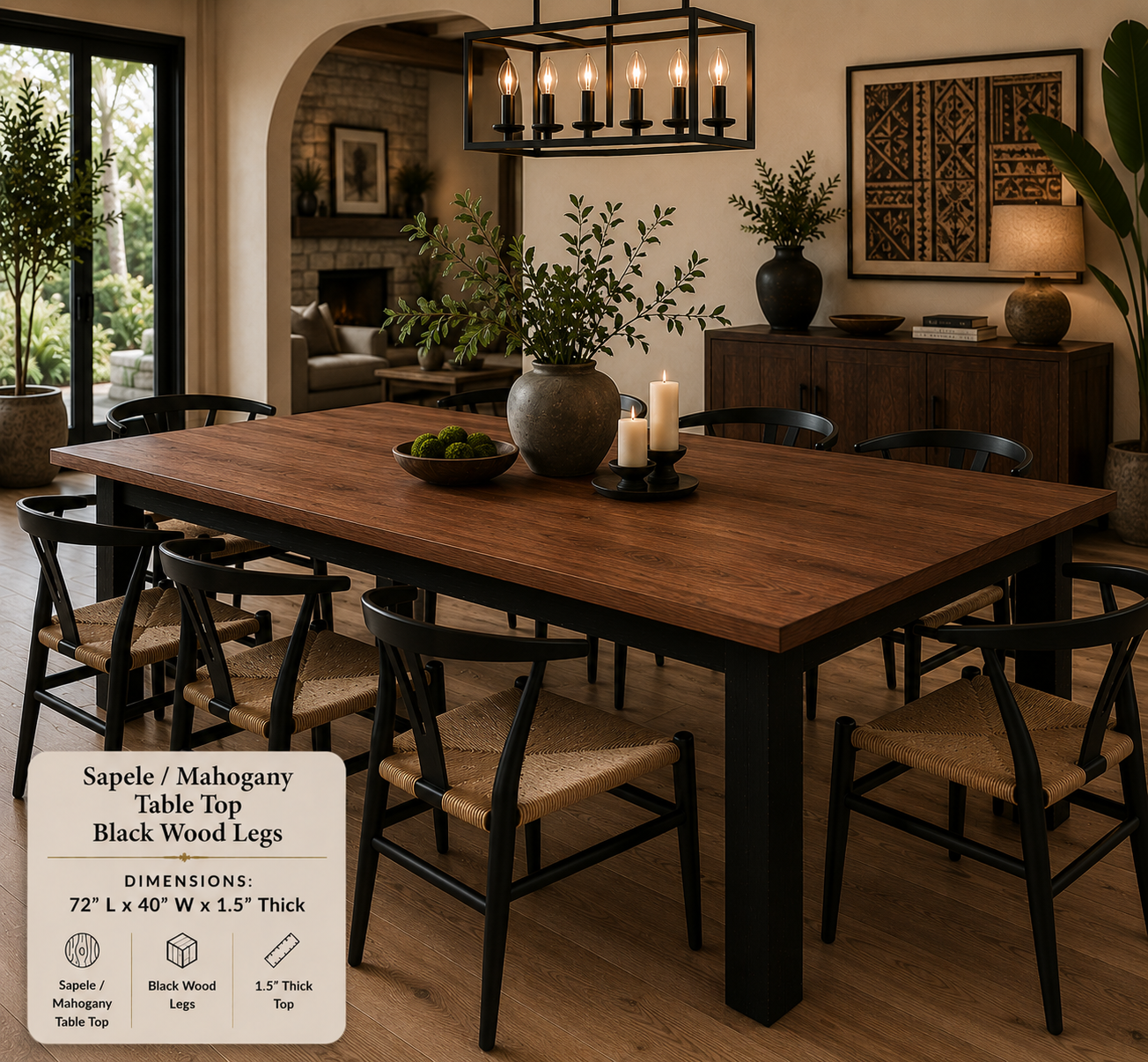 Custom Dining Room, Living Room or Kitchen Tables