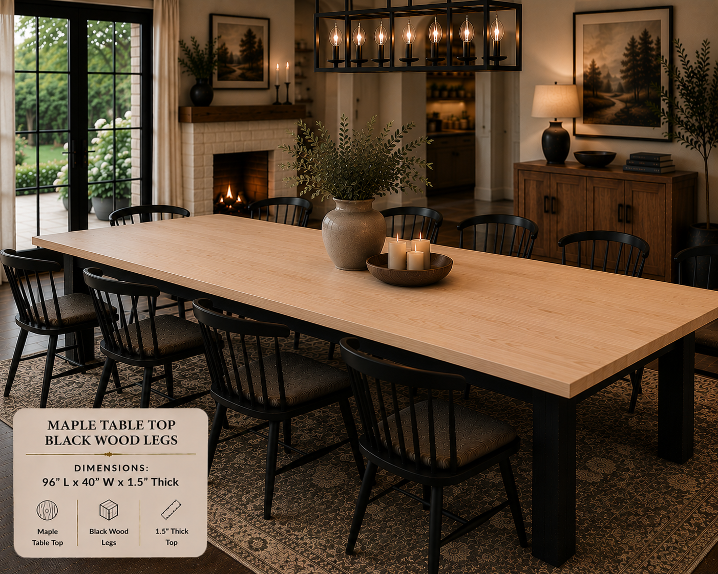 Custom Dining Room, Living Room or Kitchen Tables