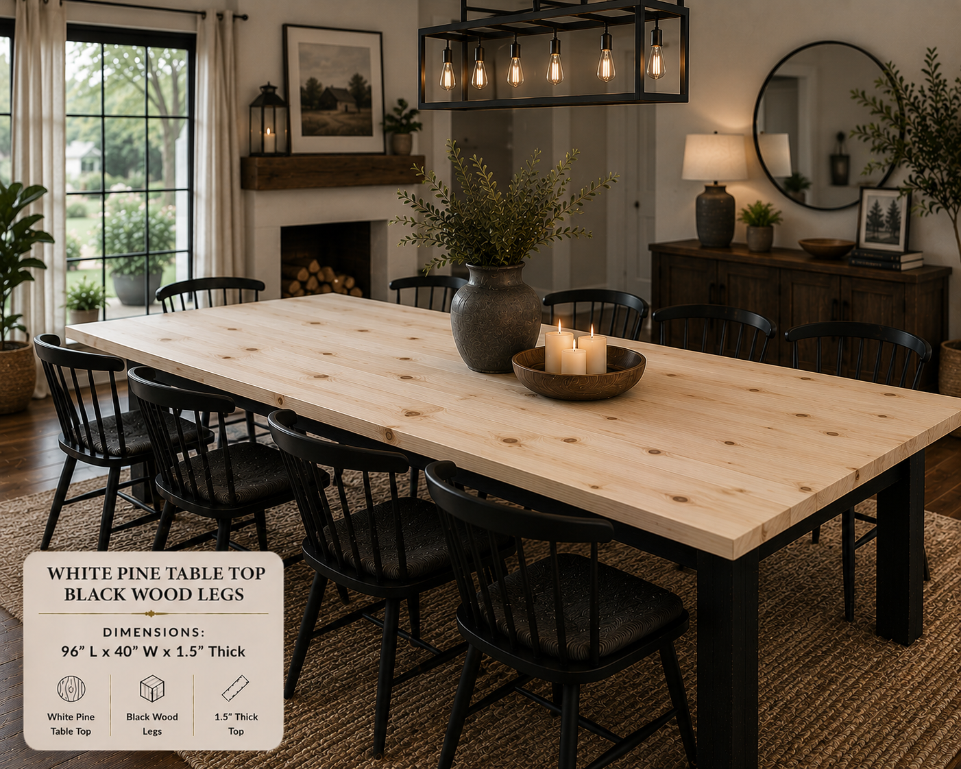 Custom Dining Room, Living Room or Kitchen Tables