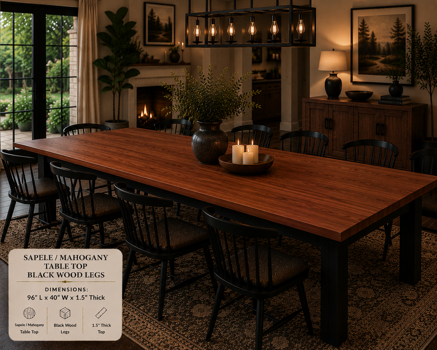 Custom Dining Room, Living Room or Kitchen Tables