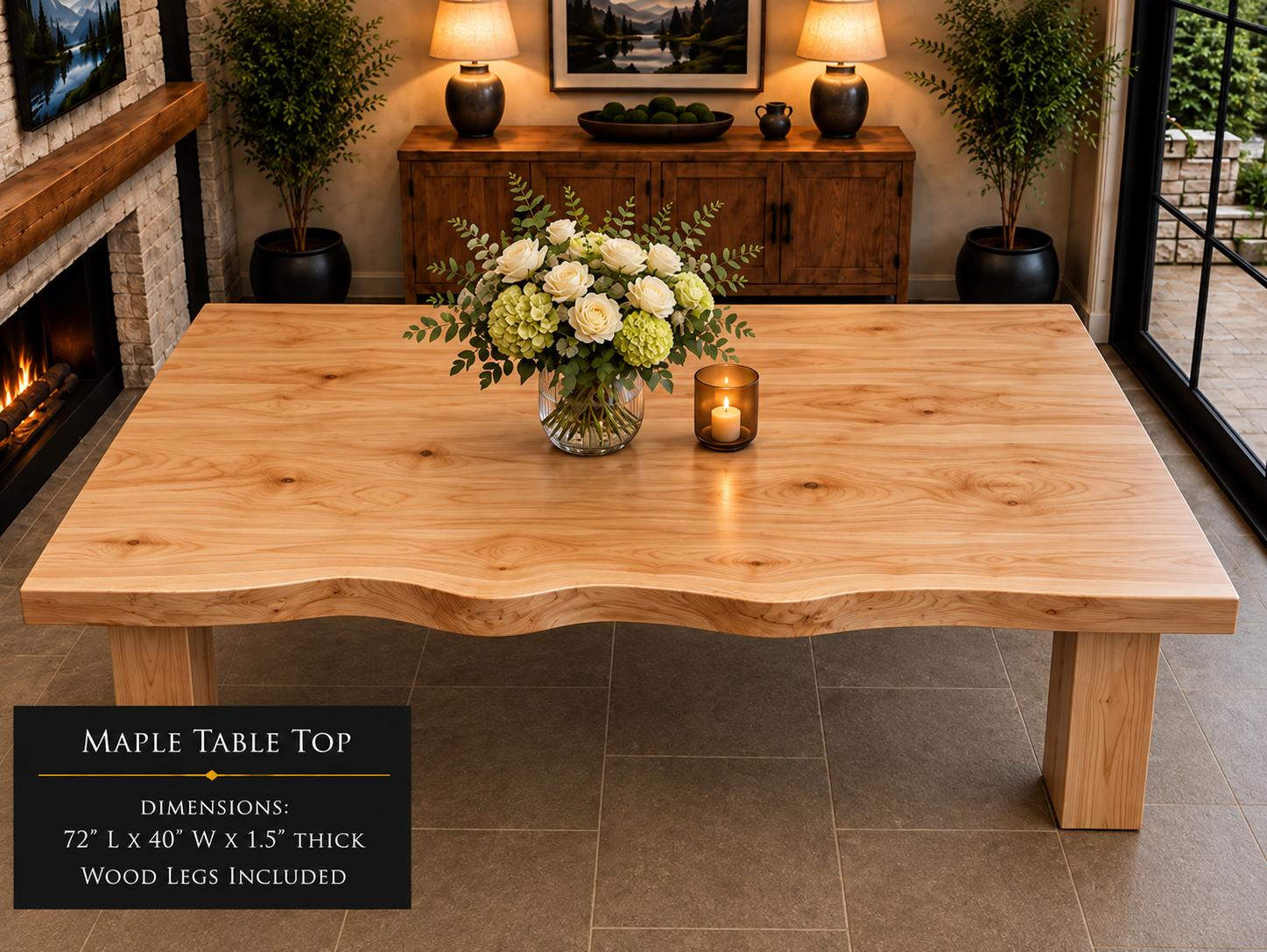 Custom Dining Room, Living Room or Kitchen Tables (Live Edge)