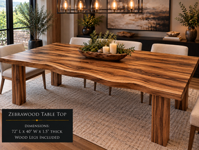 Custom Dining Room, Living Room or Kitchen Tables (Live Edge)
