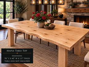 Custom Dining Room, Living Room or Kitchen Tables (Live Edge)