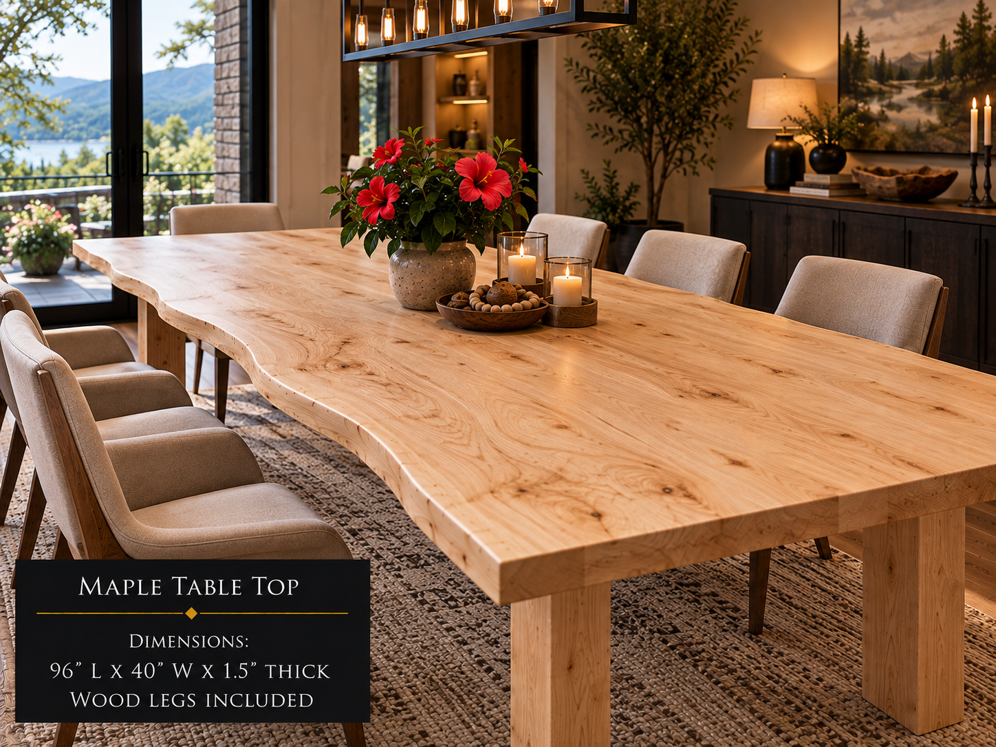 Custom Dining Room, Living Room or Kitchen Tables (Live Edge)