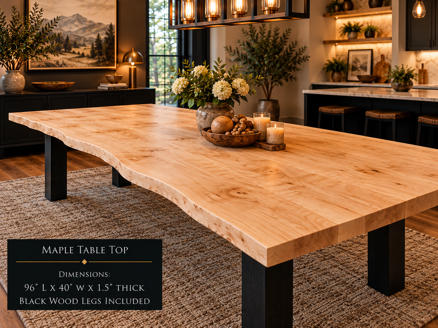 Custom Dining Room, Living Room or Kitchen Tables (Live Edge)