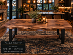Custom Dining Room, Living Room or Kitchen Tables (Live Edge)