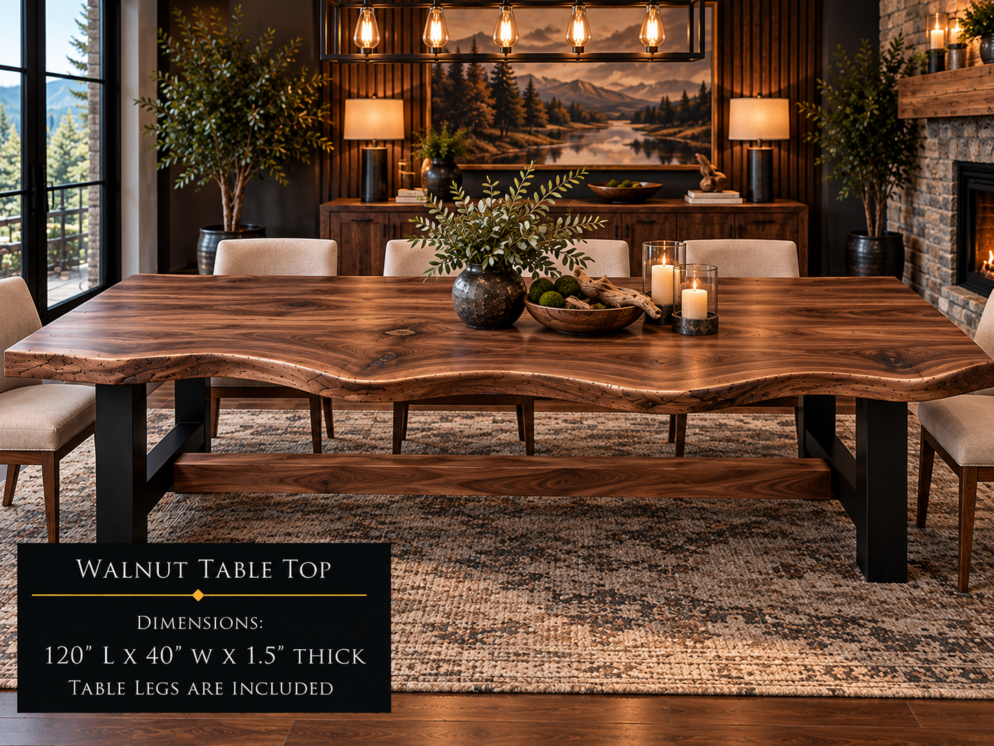 Custom Dining Room, Living Room or Kitchen Tables (Live Edge)