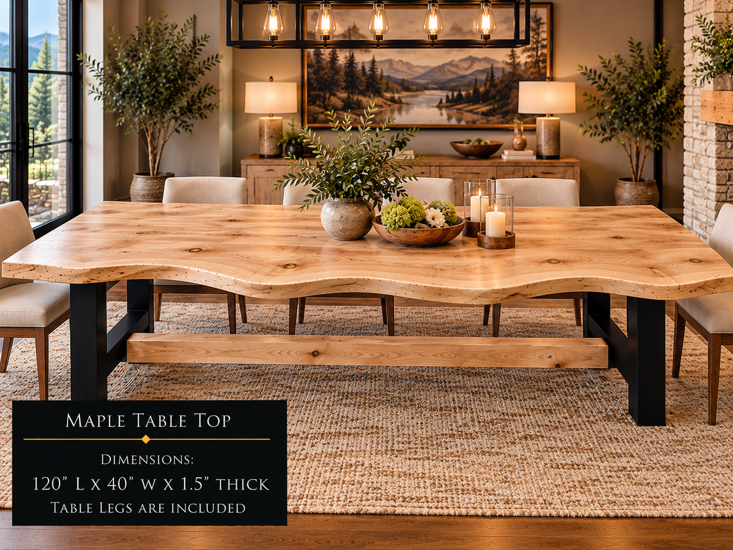 Custom Dining Room, Living Room or Kitchen Tables (Live Edge)