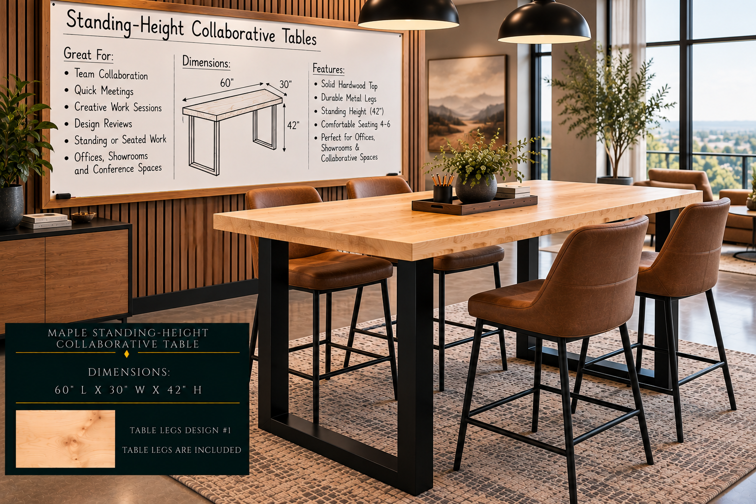 Standing-Height Collaborative Tables
