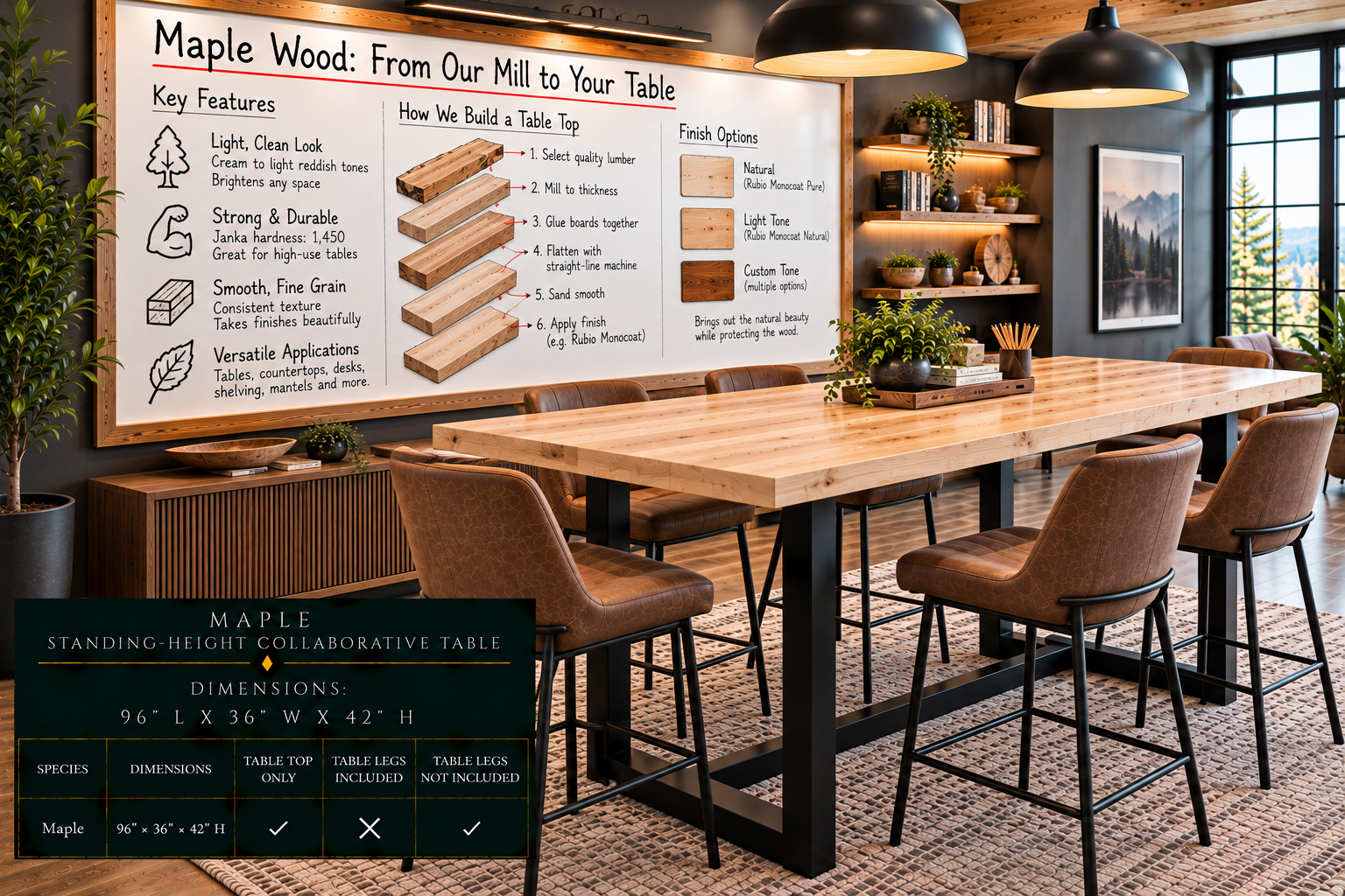 Standing-Height Collaborative Tables