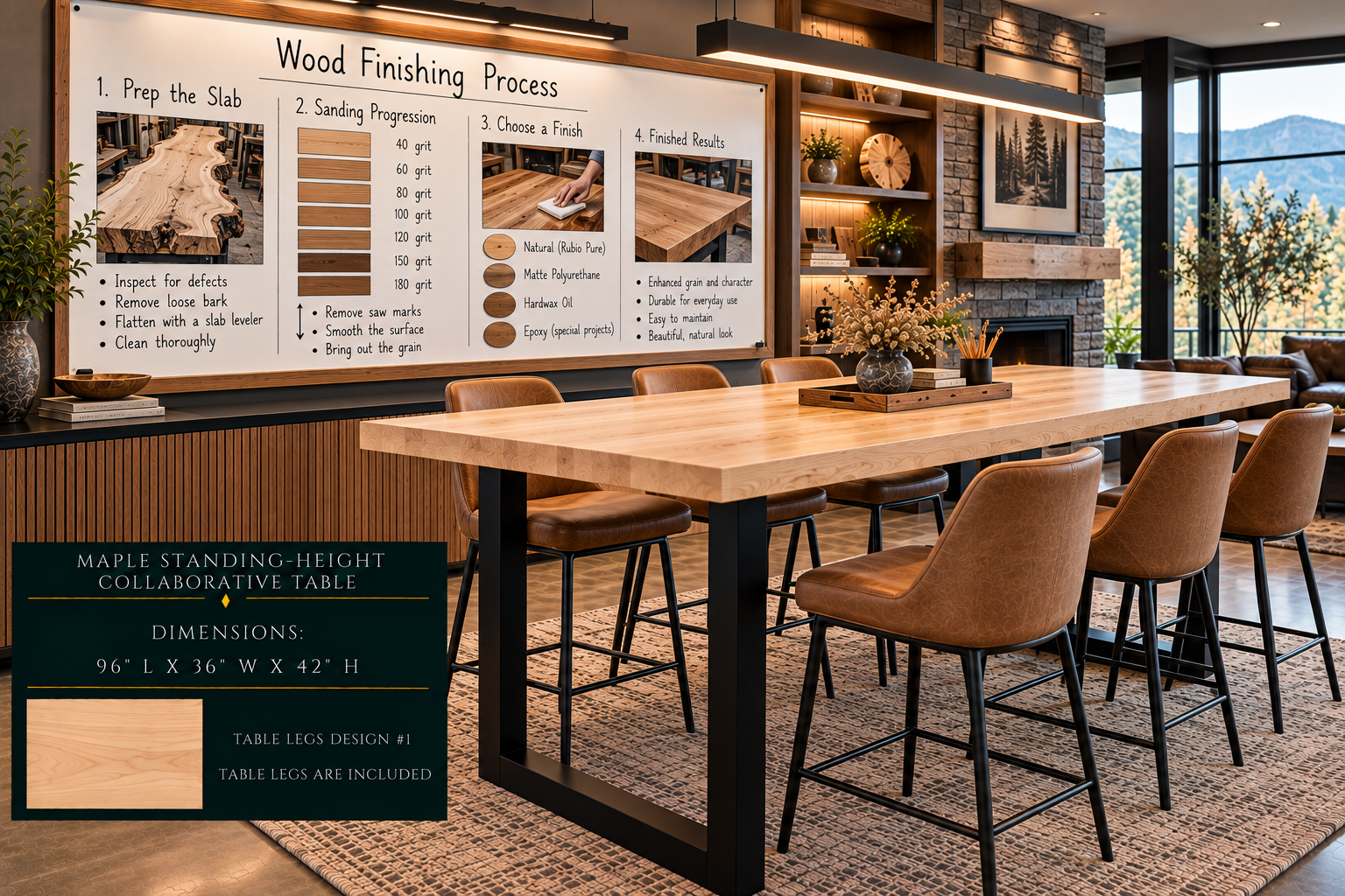 Standing-Height Collaborative Tables