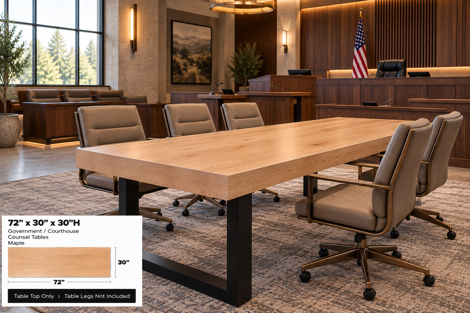Government / Courthouse Counsel Tables
