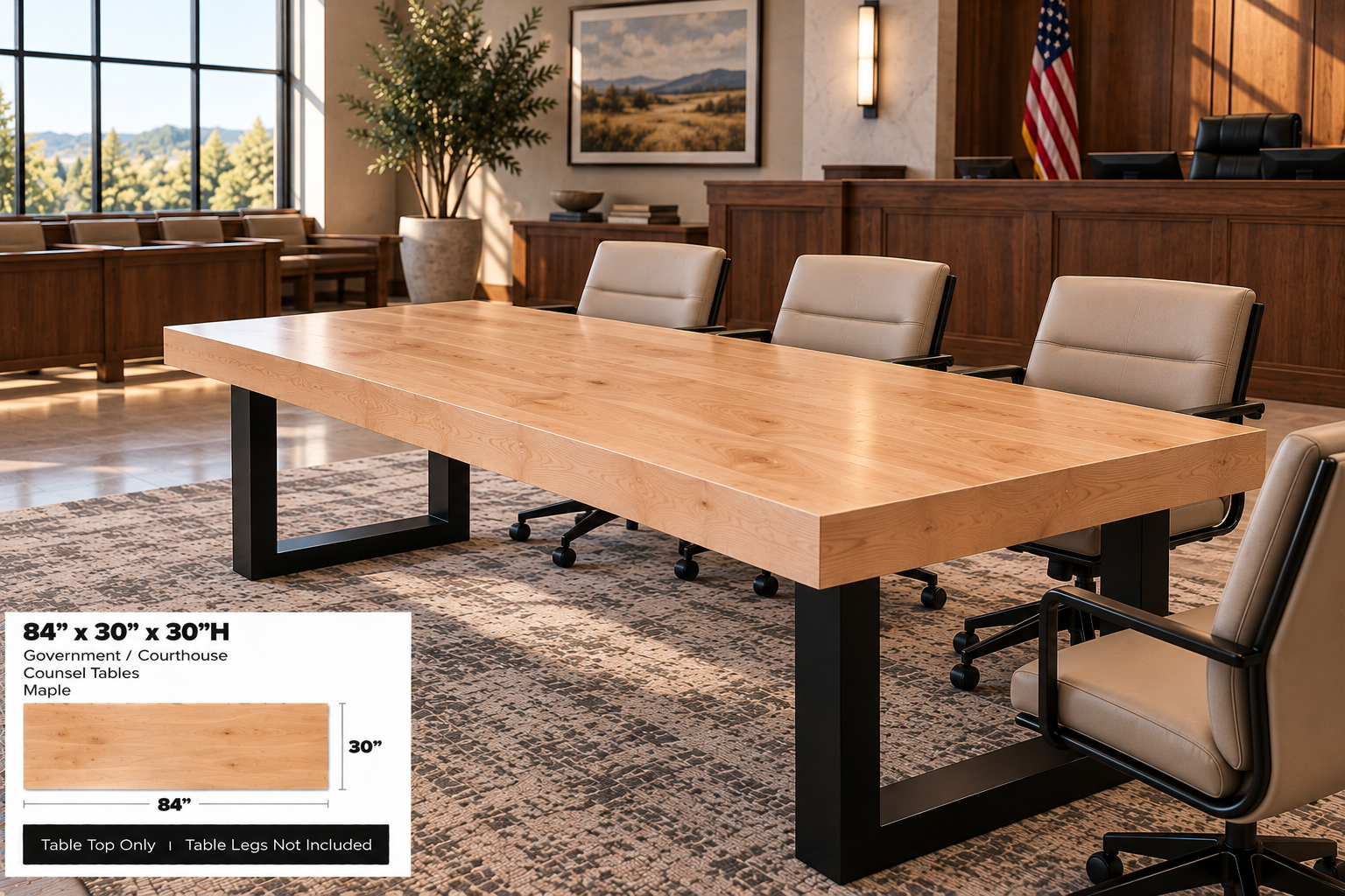 Government / Courthouse Counsel Tables