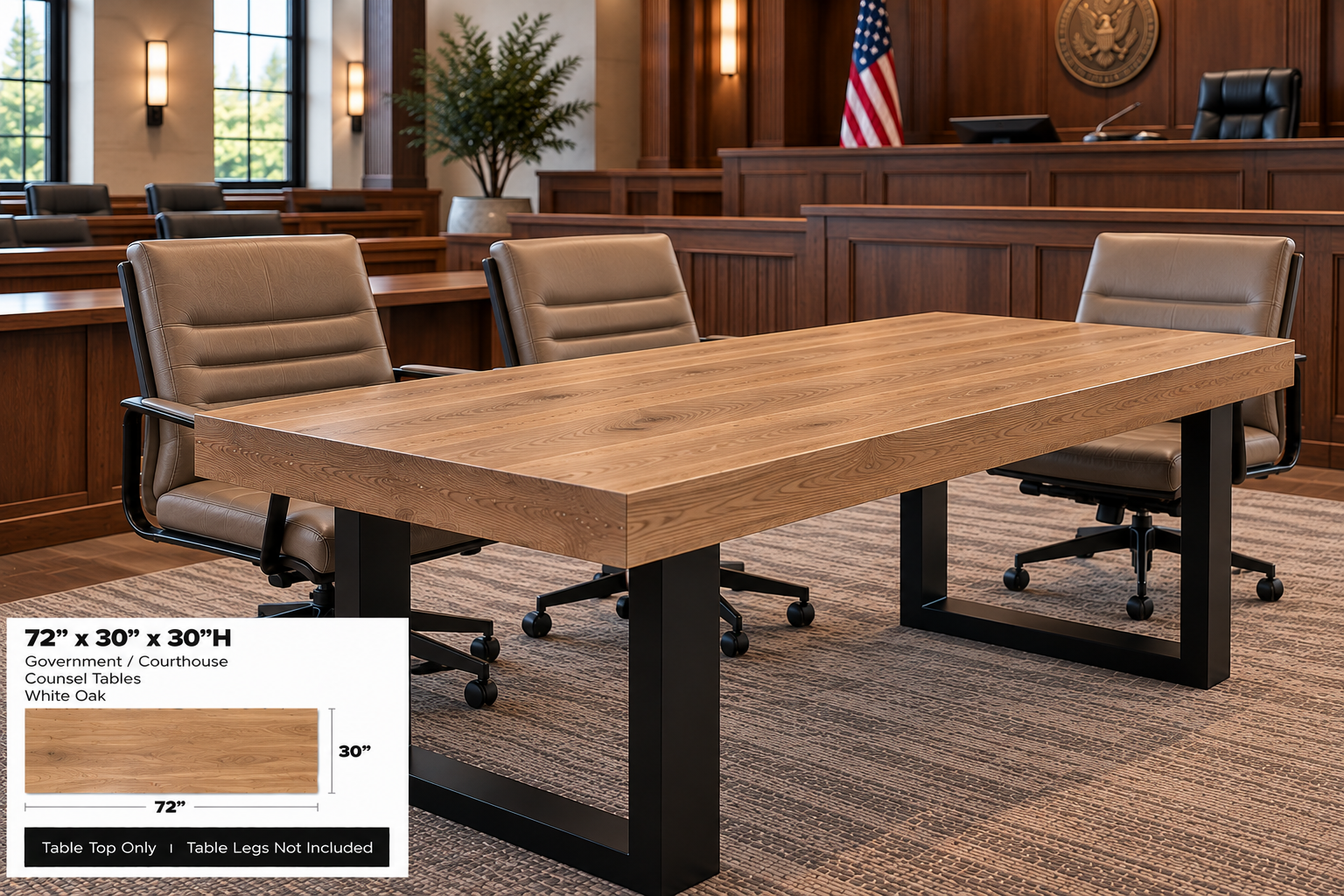 Government / Courthouse Counsel Tables