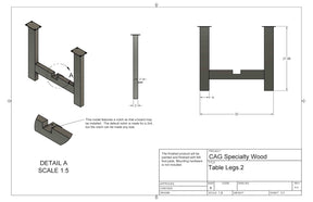 Premium Iron Table & Bench Legs – Handcrafted in the USA