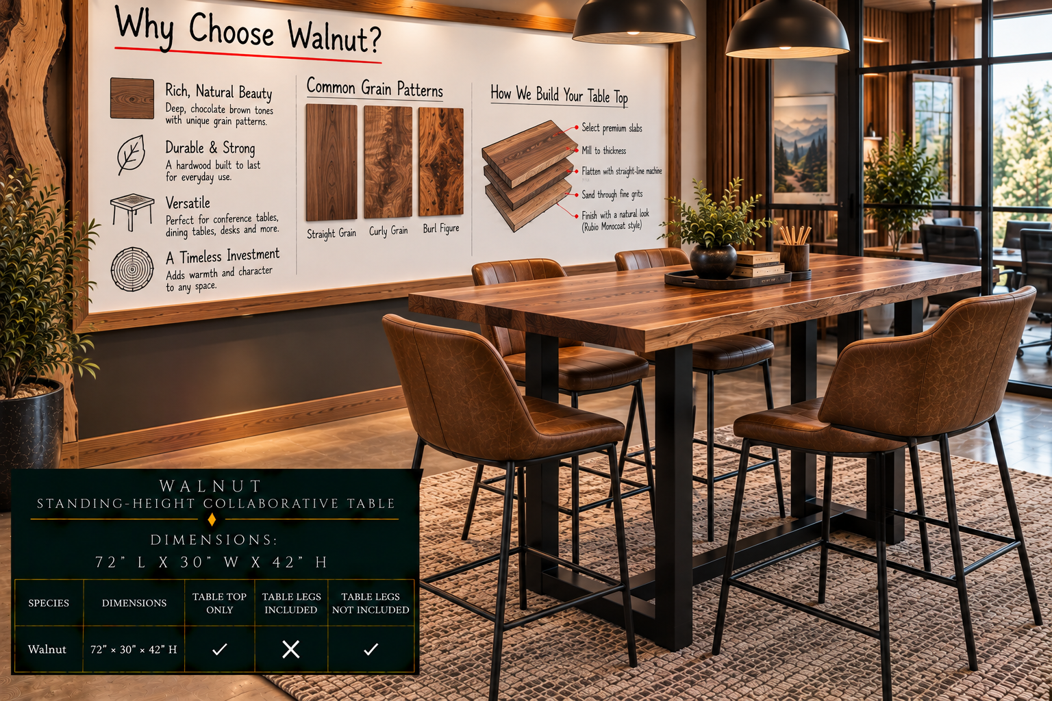 Standing-Height Collaborative Tables