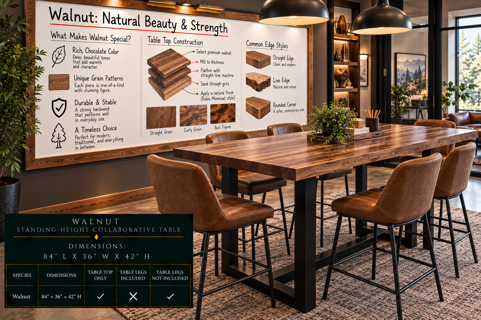 Standing-Height Collaborative Tables