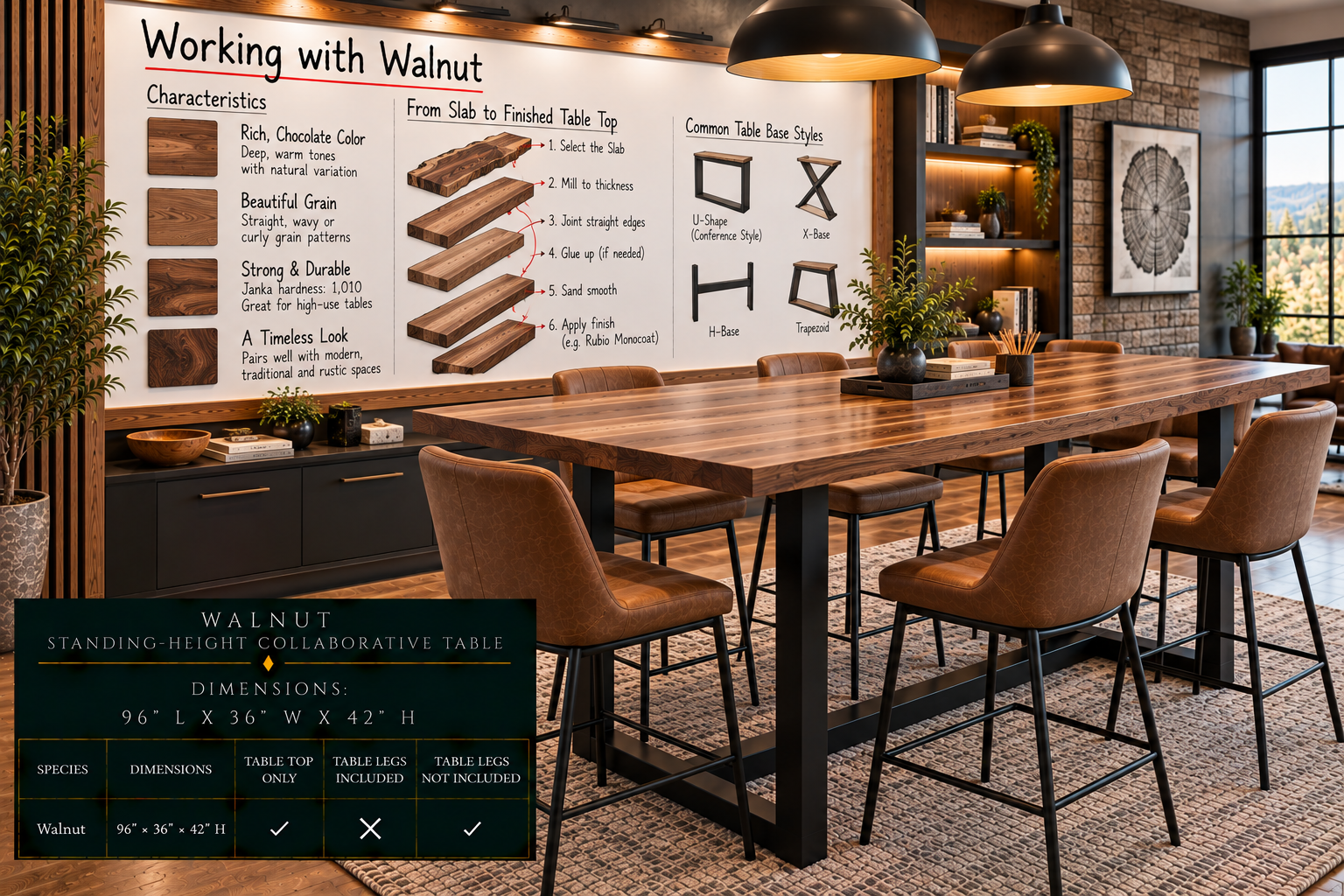 Standing-Height Collaborative Tables