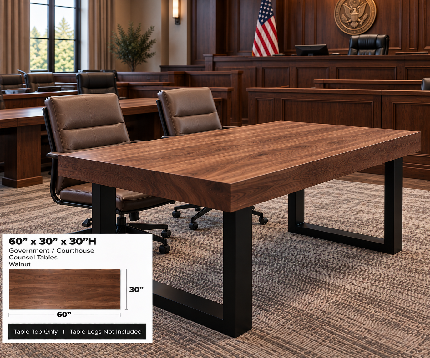 Government / Courthouse Counsel Tables
