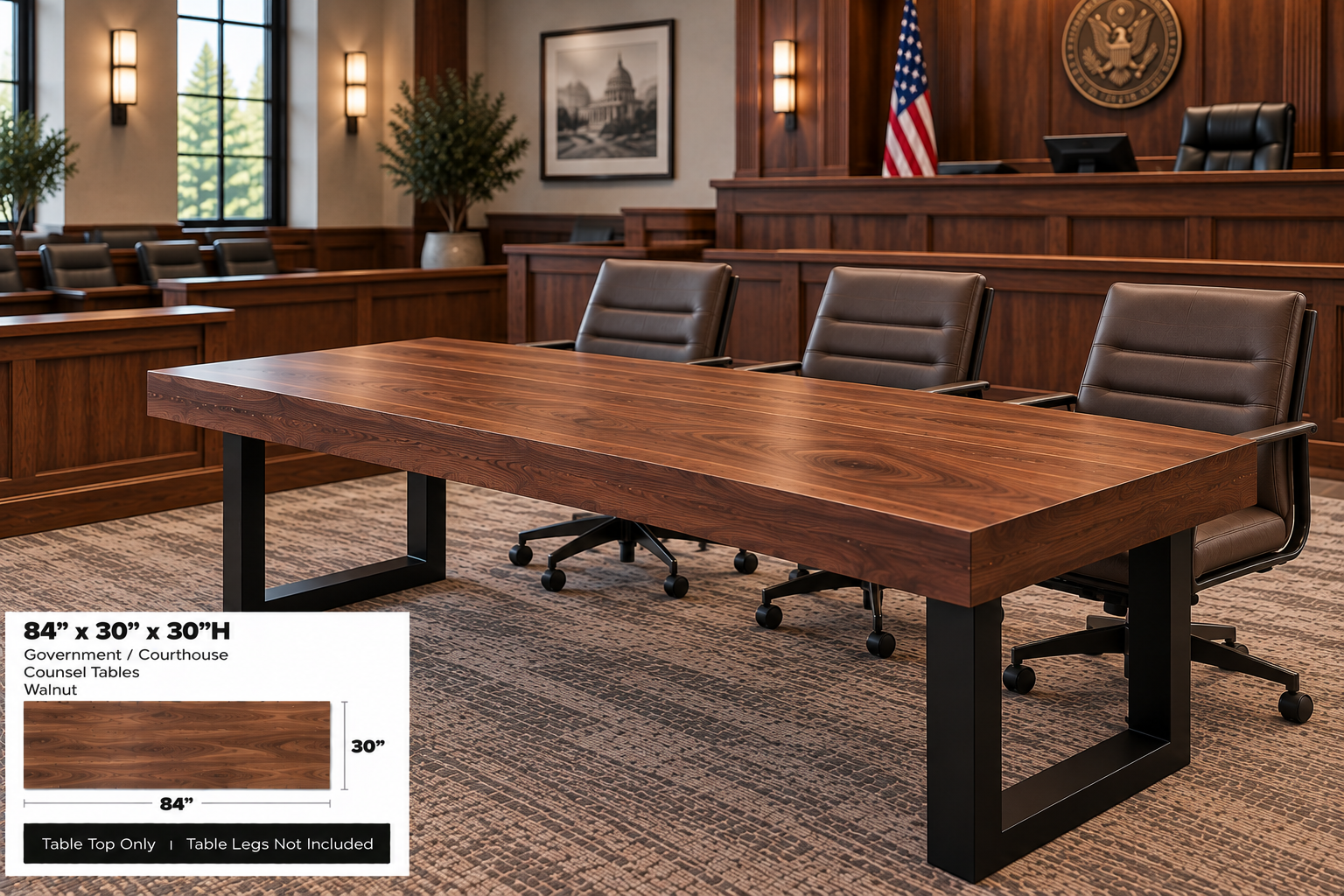 Government / Courthouse Counsel Tables
