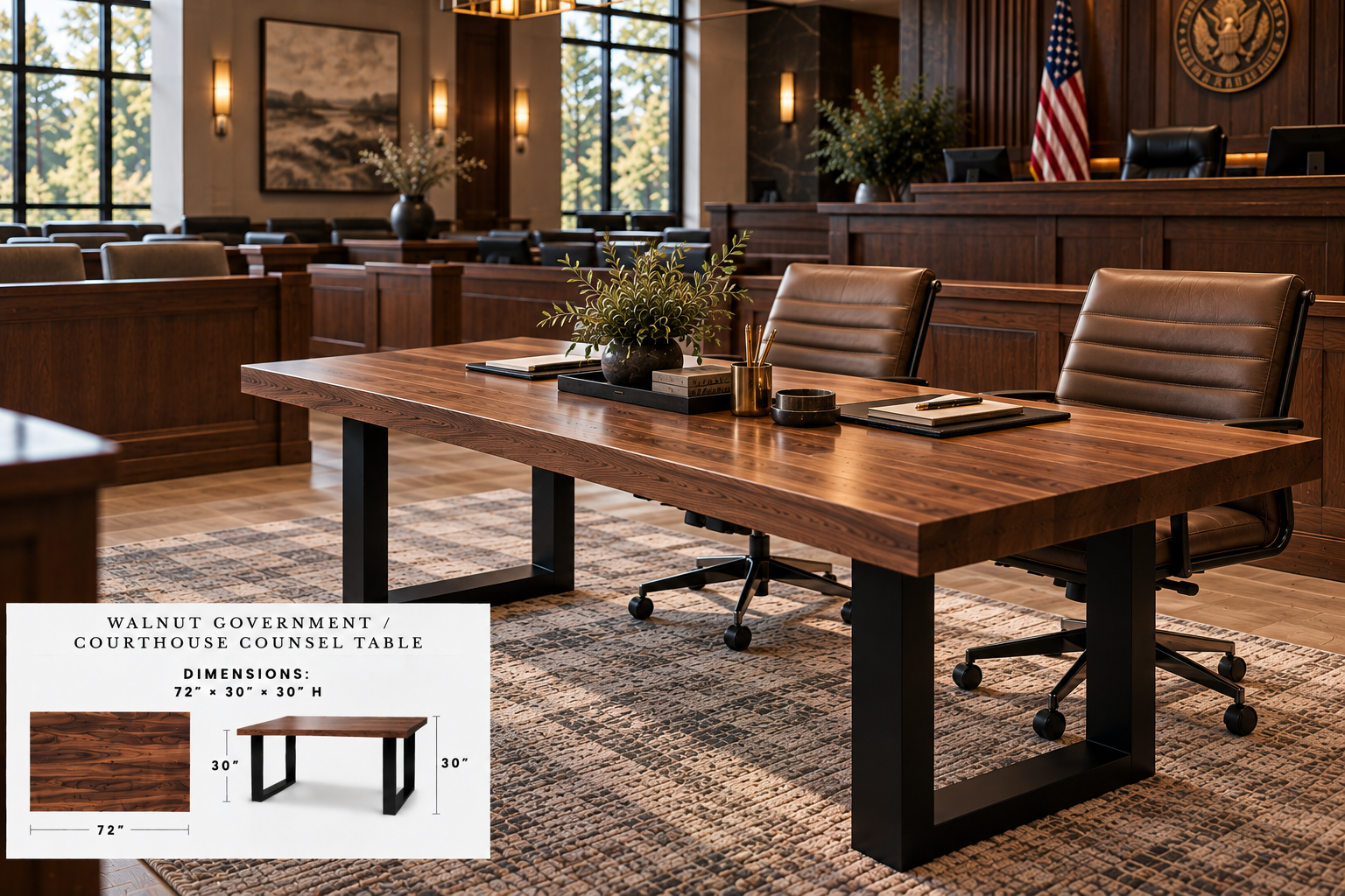 Government / Courthouse Counsel Tables