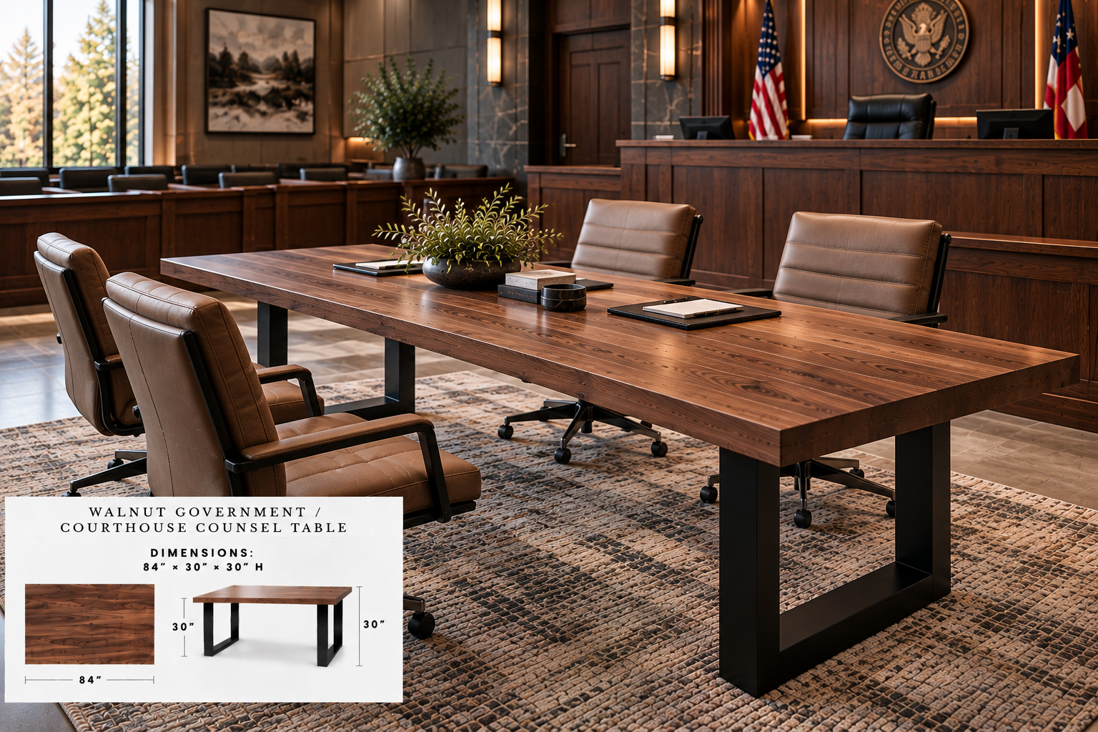 Government / Courthouse Counsel Tables