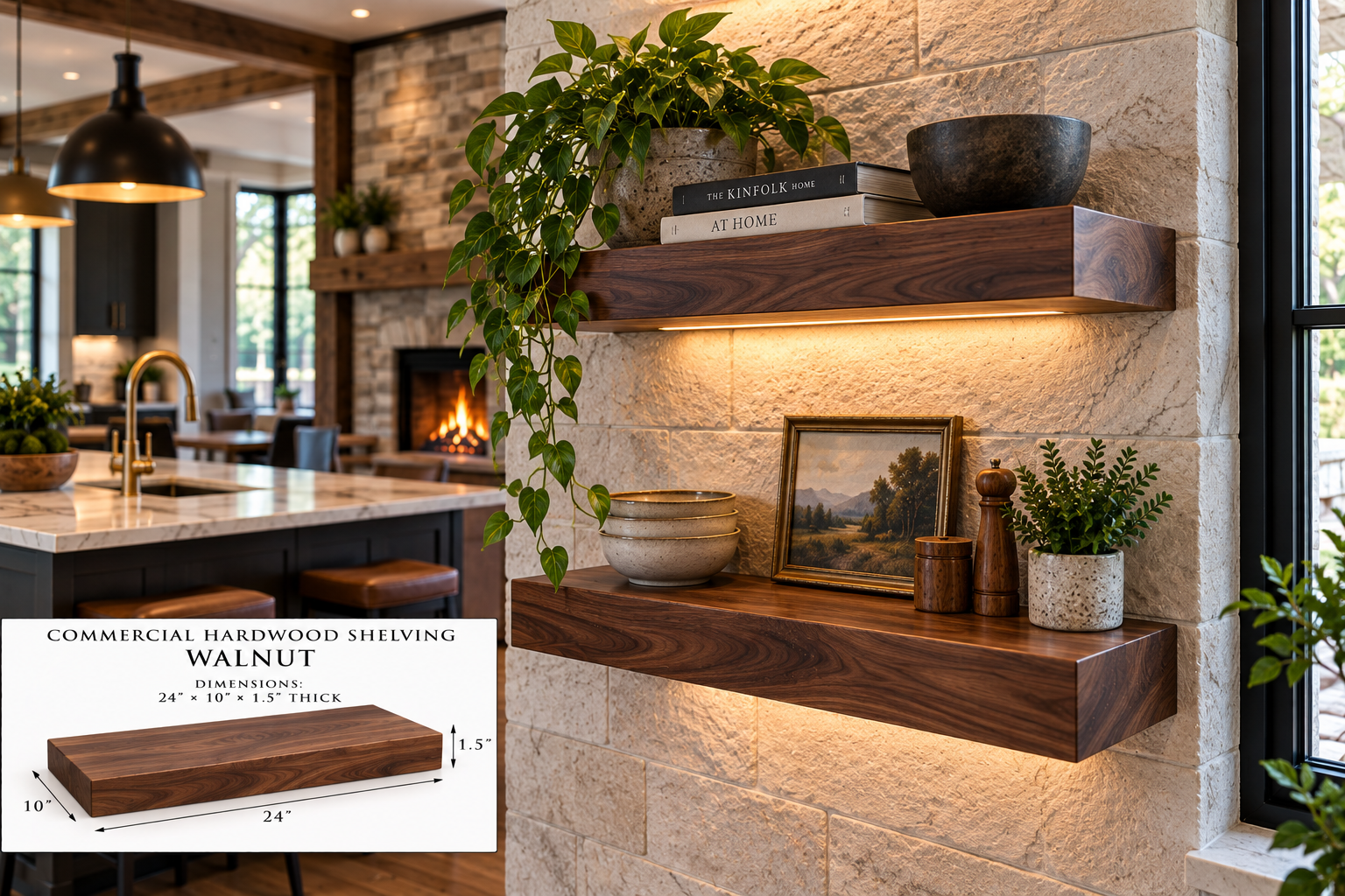 Commercial Hardwood Shelving