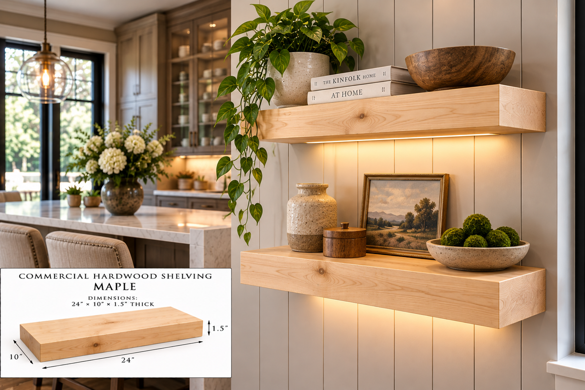 Commercial Hardwood Shelving