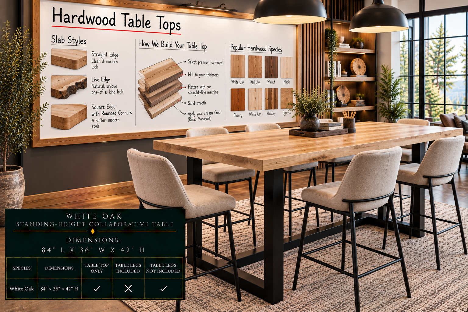 Standing-Height Collaborative Tables