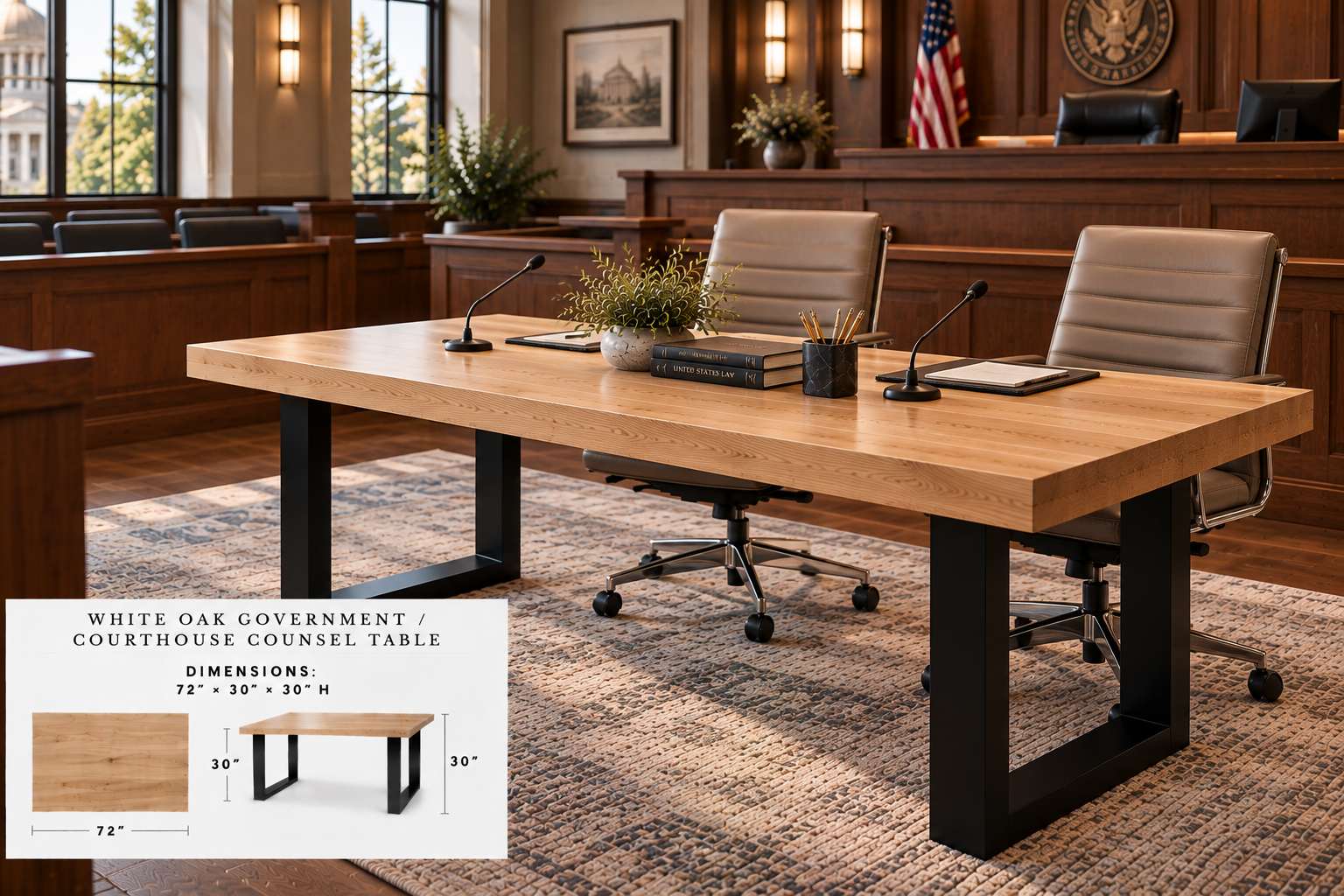 Government / Courthouse Counsel Tables