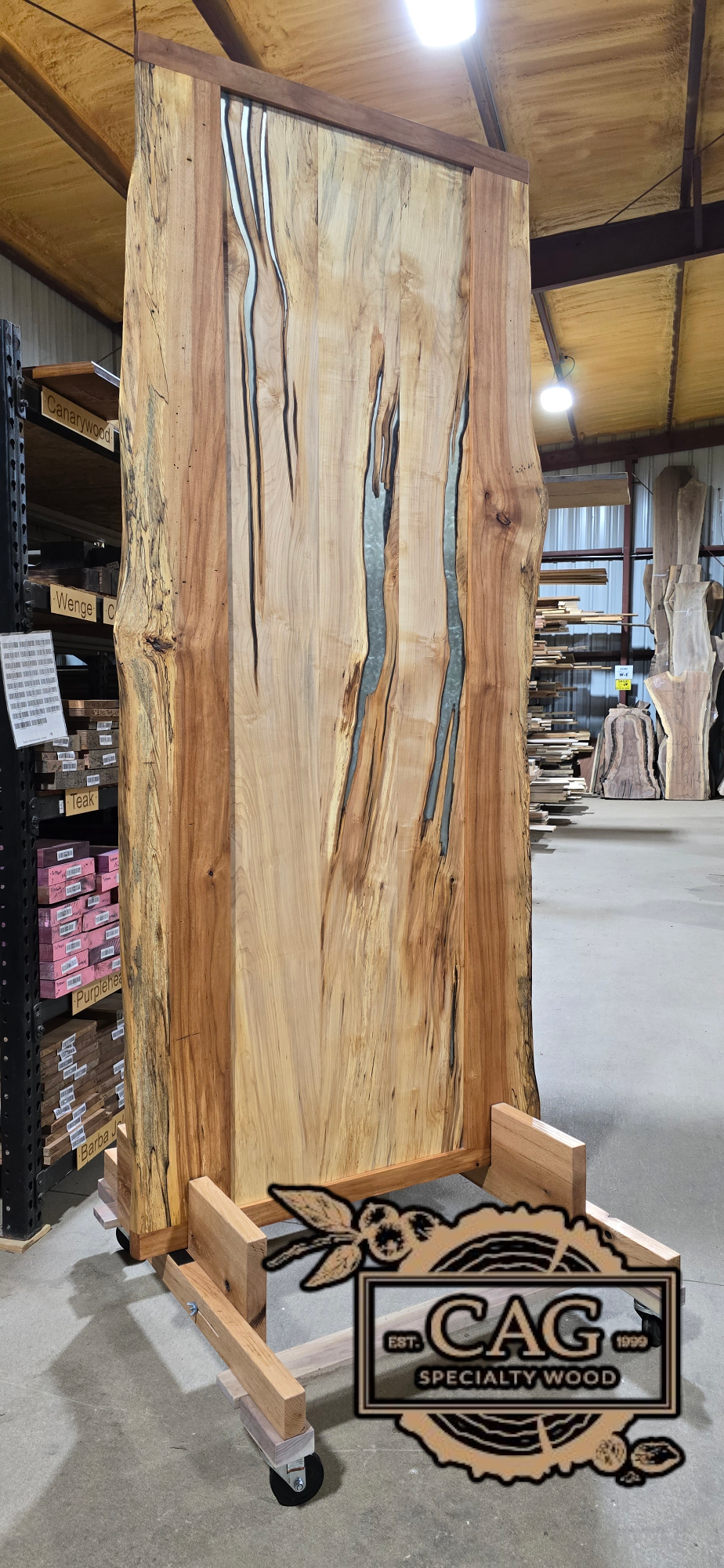 Custom Sycamore Barn Door (Interior)